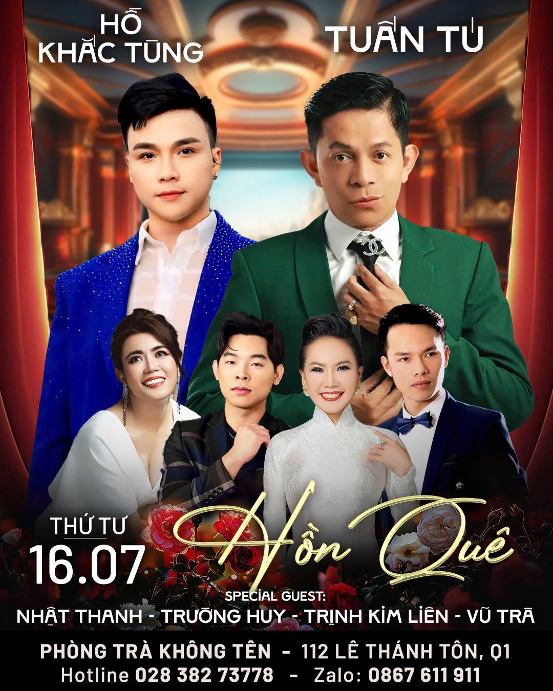 Lịch diễn phòng Trà Không Tên mới nhất