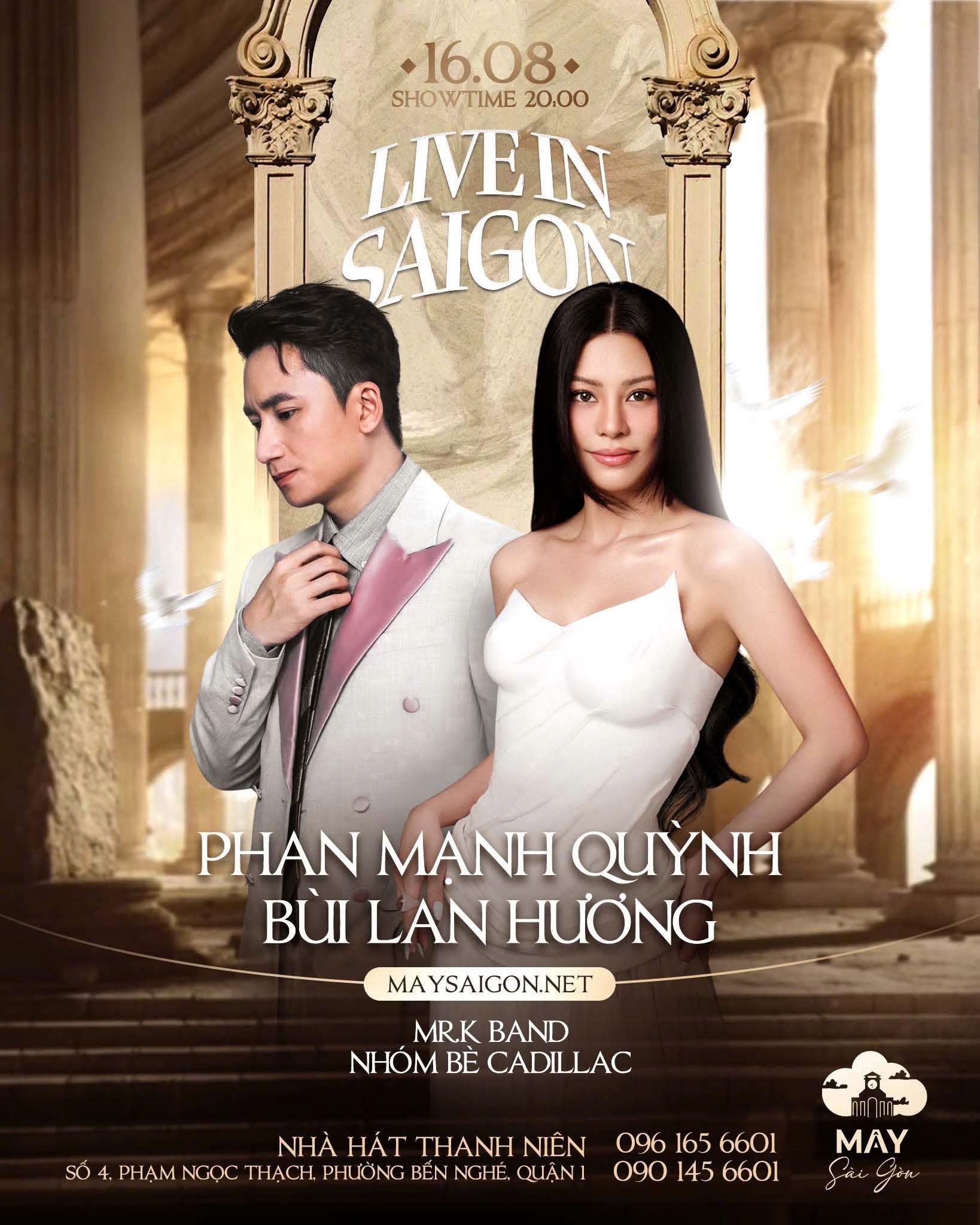 Lịch diễn phòng trà Mây Sài Gòn
