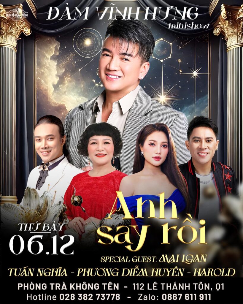 Lịch diễn phòng trà Không Tên mới nhất