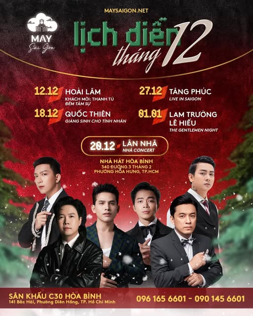 Lịch diễn phòng trà Mây Sài Gòn - Mây Lang Thang