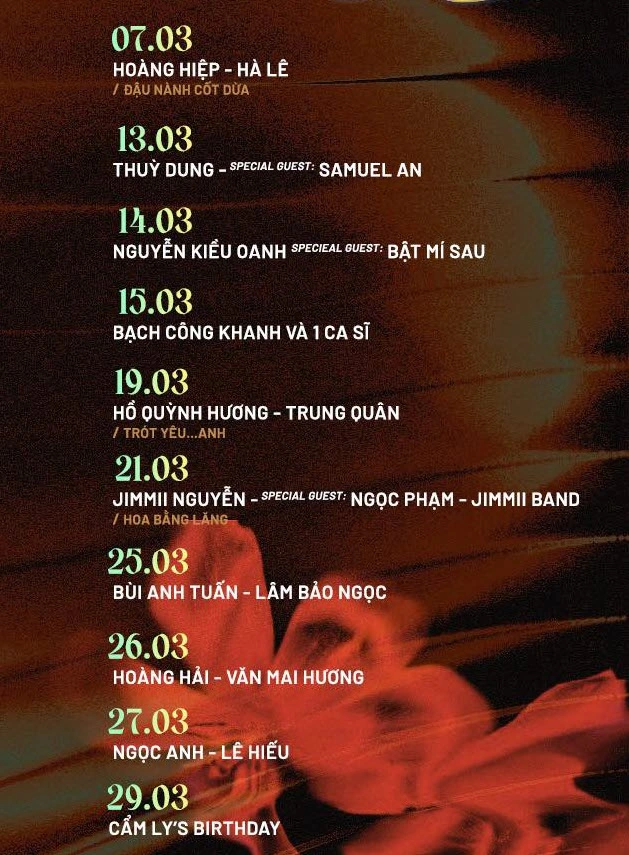 Lịch diễn phòng trà Bến Thành